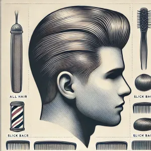 fryzura, w której włosy są zaczesane do tyłu